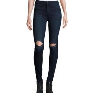 Rag & Bone Mojave Dark Wash Distressed Knee 10" Skinny Jeans Size 29 Denim